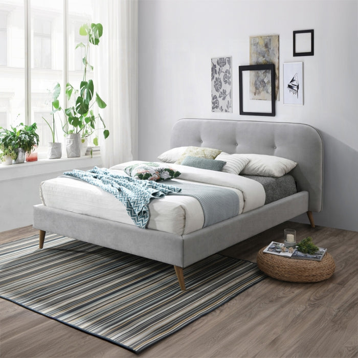 The Elmsford Tufted Platform Bed by Clayson Design