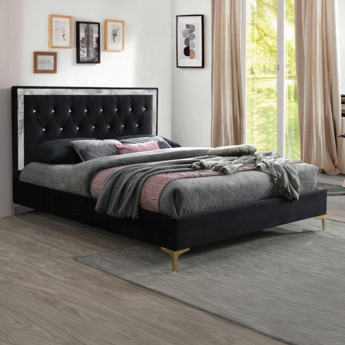 The Bellamy Glam Upholstered Bed by Clayson Design