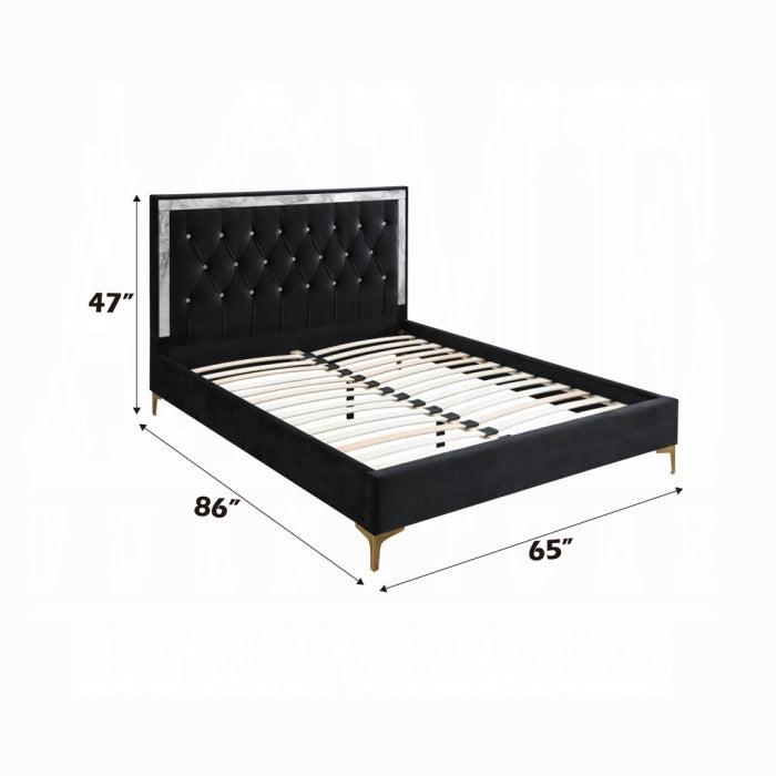The Bellamy Glam Upholstered Bed by Clayson Design