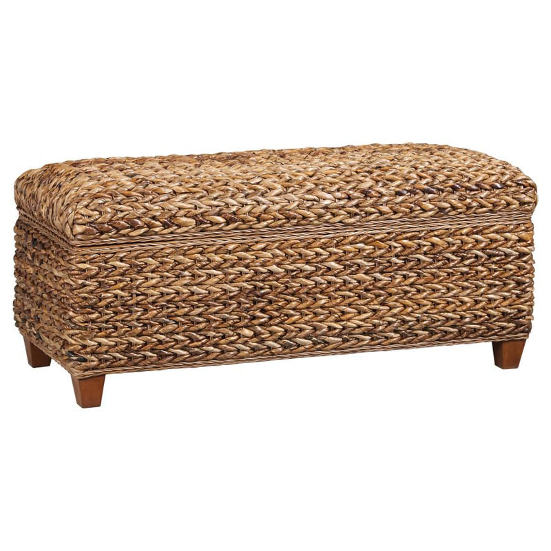 The Delara Woven Storage Bench by Clayson Design