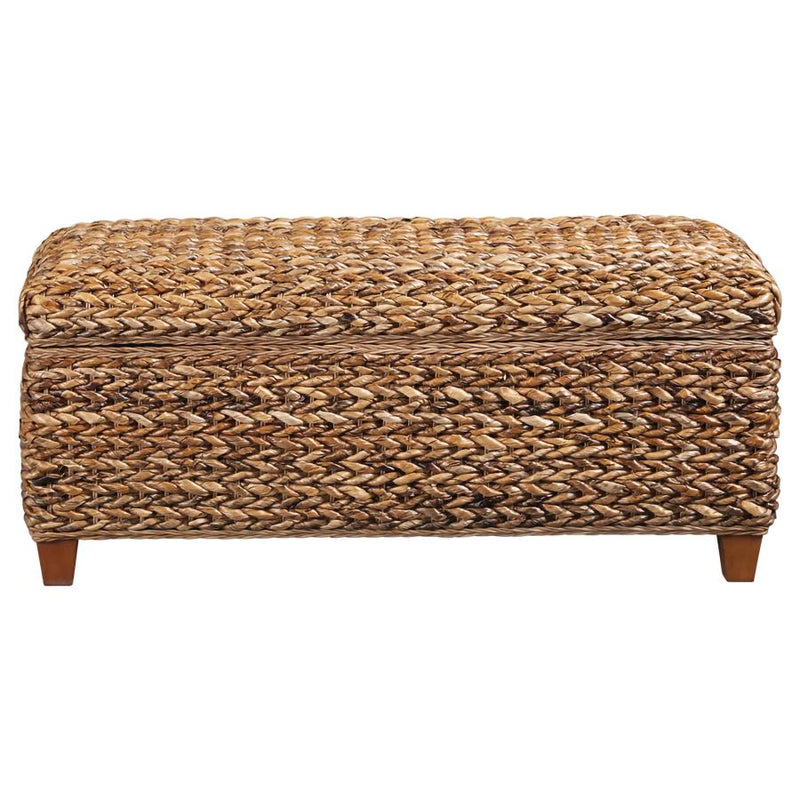 The Delara Woven Storage Bench by Clayson Design