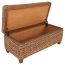 The Delara Woven Storage Bench by Clayson Design