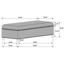 The Delara Woven Storage Bench by Clayson Design