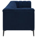 The Chalet Channel-Tufted Velvet Sofa by Clayson Design
