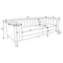 The Chalet Channel-Tufted Velvet Sofa by Clayson Design