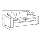 The Ellora Sloped Arm Sofa by Clayson Design