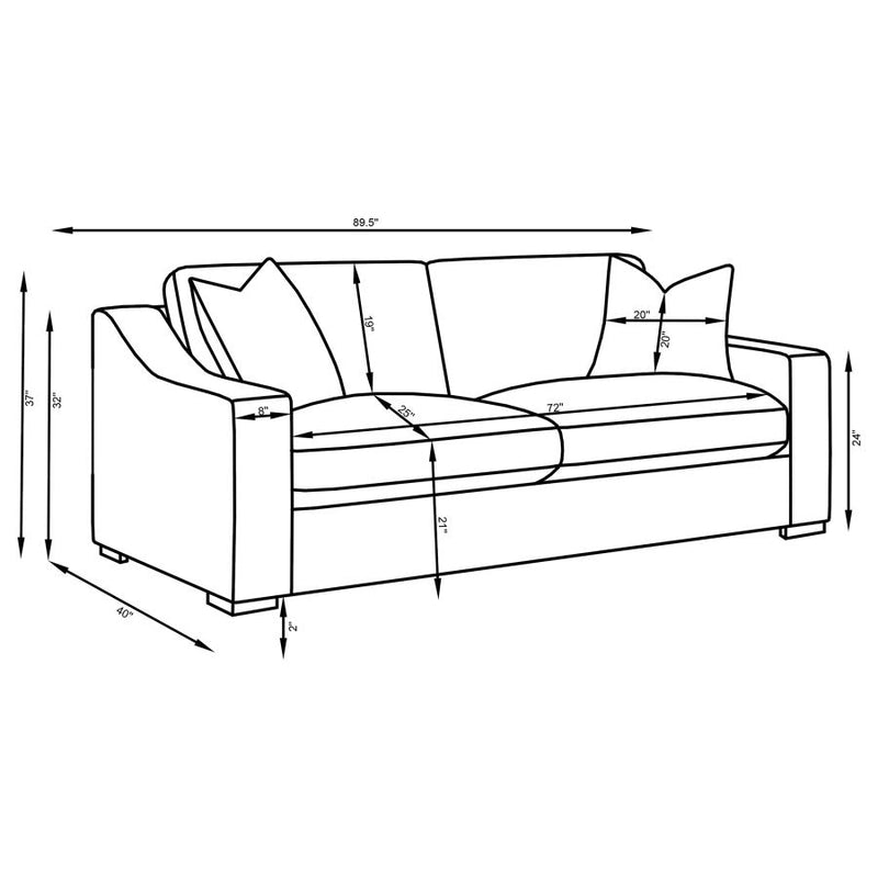 The Ellora Sloped Arm Sofa by Clayson Design