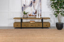 Otto Floating 5-Drawer Mango Wood TV Stand by Clayson Design