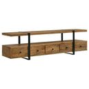 Otto Floating 5-Drawer Mango Wood TV Stand by Clayson Design