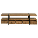 Otto Floating 5-Drawer Mango Wood TV Stand by Clayson Design