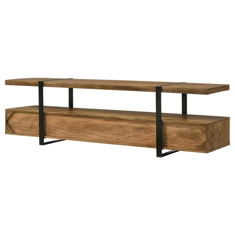 Otto Floating 5-Drawer Mango Wood TV Stand by Clayson Design