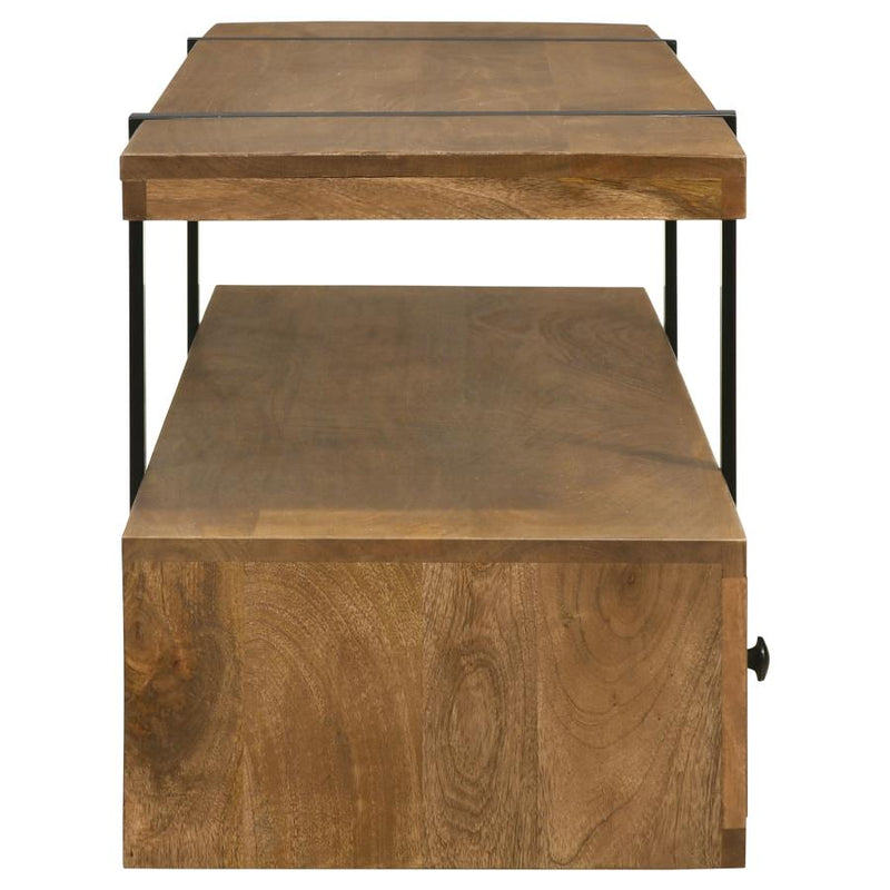 Otto Floating 5-Drawer Mango Wood TV Stand by Clayson Design