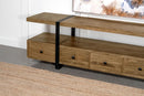 Otto Floating 5-Drawer Mango Wood TV Stand by Clayson Design