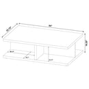 Cortona 3-Piece Mango Finish Coffee Table Set by Relani Family Furniture