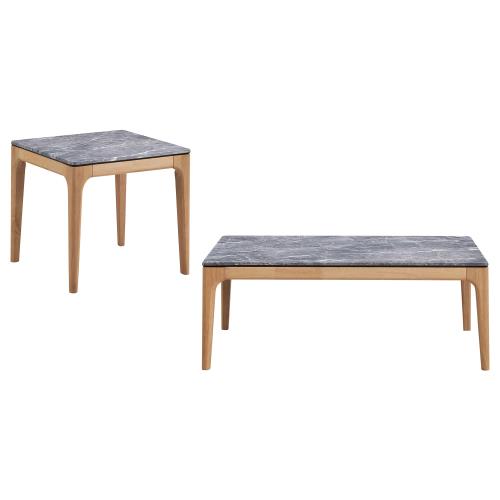 The Polaris 2-Piece Faux Marble Table Set by Relani Family