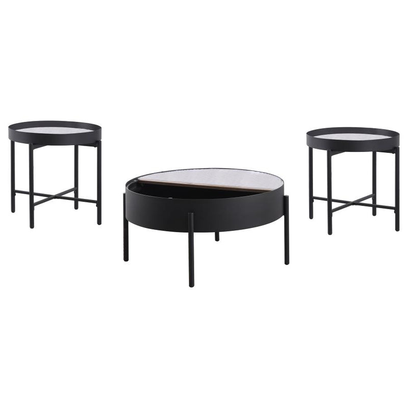 Ozella Round Storage Coffee Table Set by Relani Family Furniture
