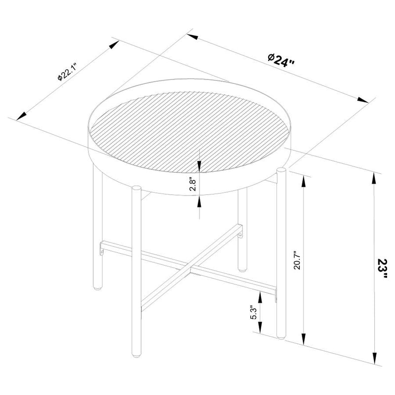 Ozella Round Storage Coffee Table Set by Relani Family Furniture