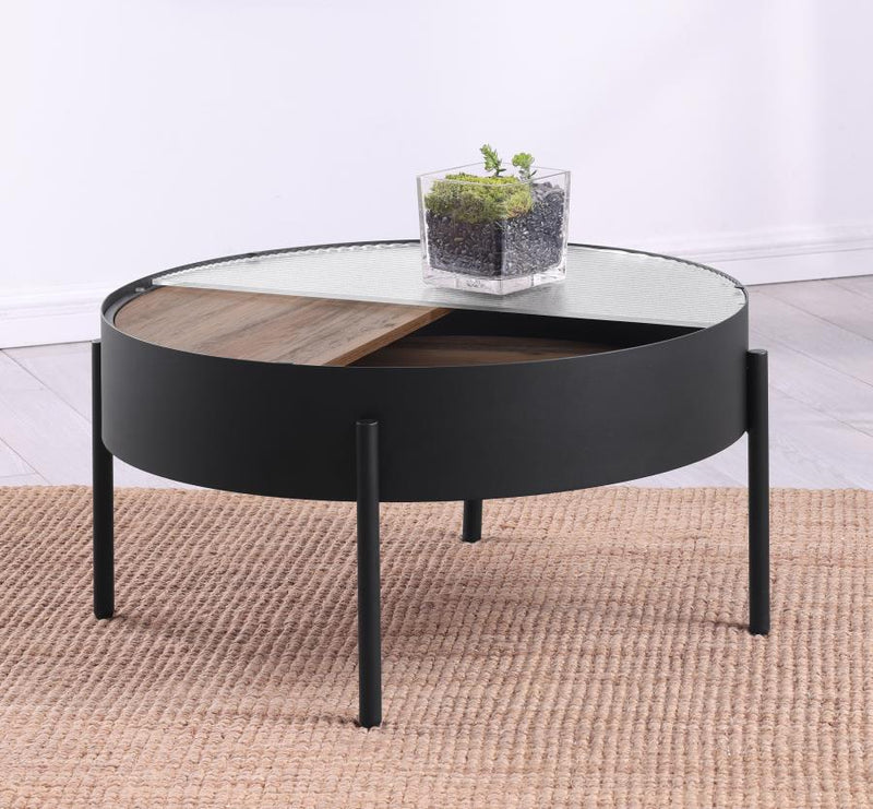 Ozella Round Storage Coffee Table Set by Relani Family Furniture