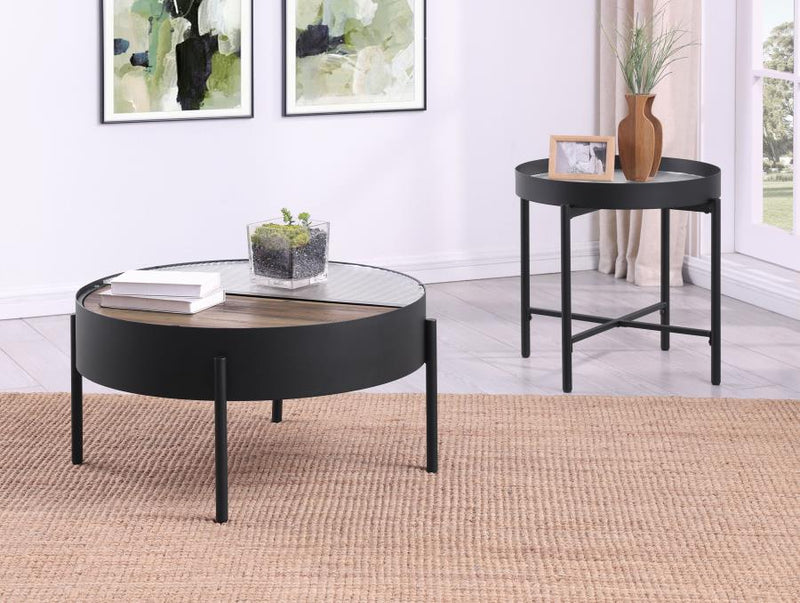 Ozella Round Storage Coffee Table Set by Relani Family Furniture