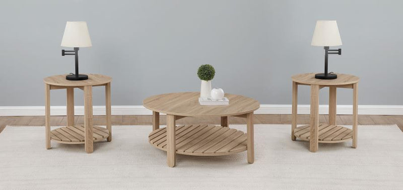 Harper Farmhouse Round Table Trio by Relani Family Furniture