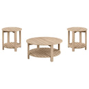 Harper Farmhouse Round Table Trio by Relani Family Furniture