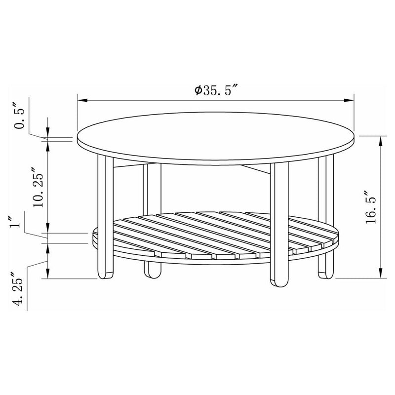 Harper Farmhouse Round Table Trio by Relani Family Furniture