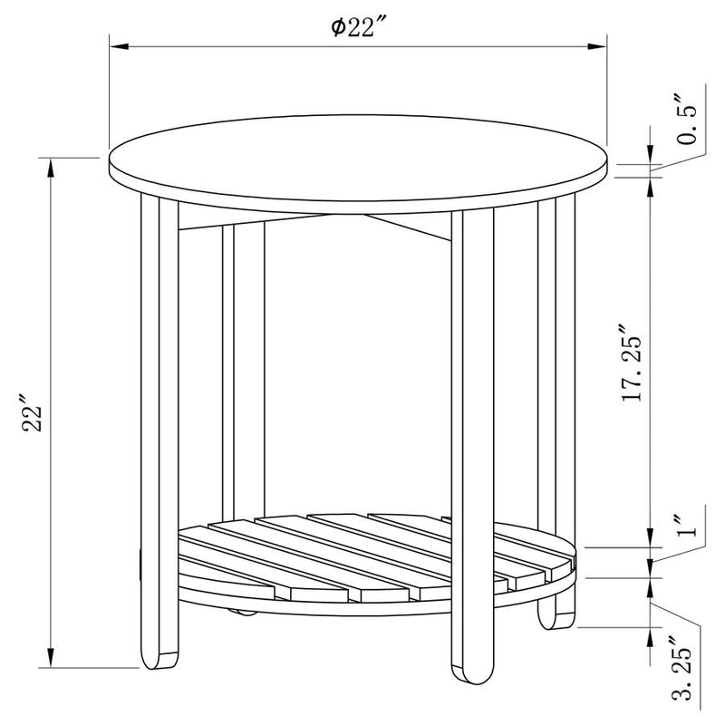 Harper Farmhouse Round Table Trio by Relani Family Furniture