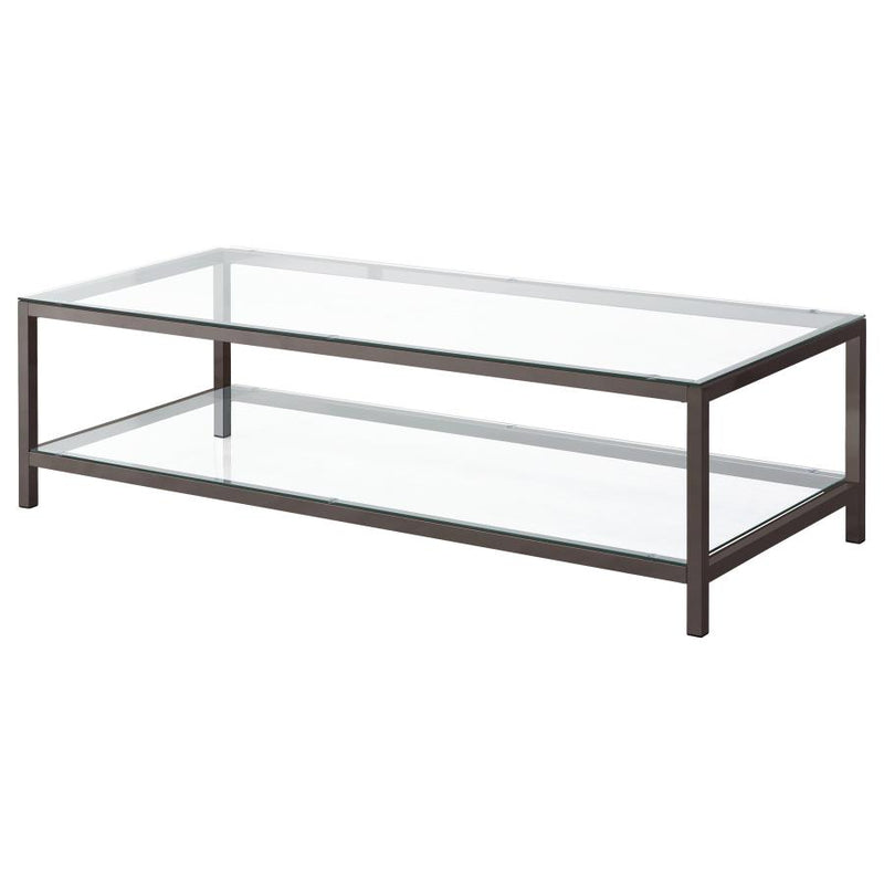 Trini 2-Piece Coffee & End Table Set – Black Nickel by Clayson Design