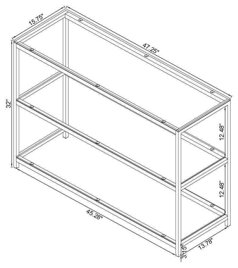 The Veyra Contemporary Glass Console Table by Clayson Design