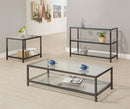 The Veyra Contemporary Glass Console Table by Clayson Design