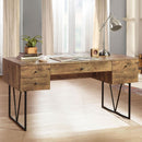 The Ellery 4-Drawer Rustic Writing Desk by Relani Family Furniture