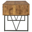 The Ellery 4-Drawer Rustic Writing Desk by Relani Family Furniture
