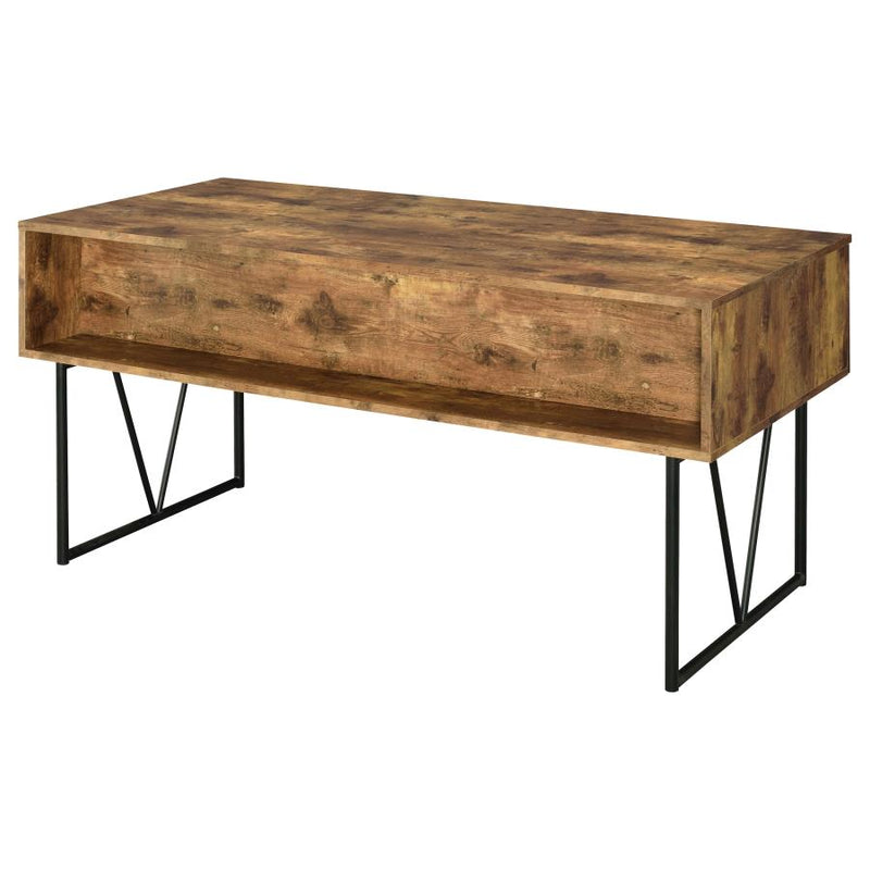The Ellery 4-Drawer Rustic Writing Desk by Relani Family Furniture
