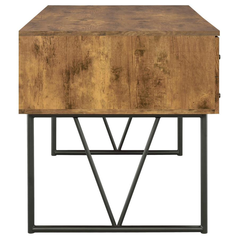 The Ellery 4-Drawer Rustic Writing Desk by Relani Family Furniture