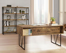 The Ellery 4-Drawer Rustic Writing Desk by Relani Family Furniture
