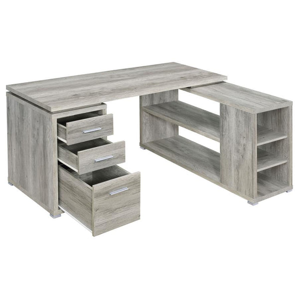 The Valen Driftwood L-Shape Desk by Clayson Design