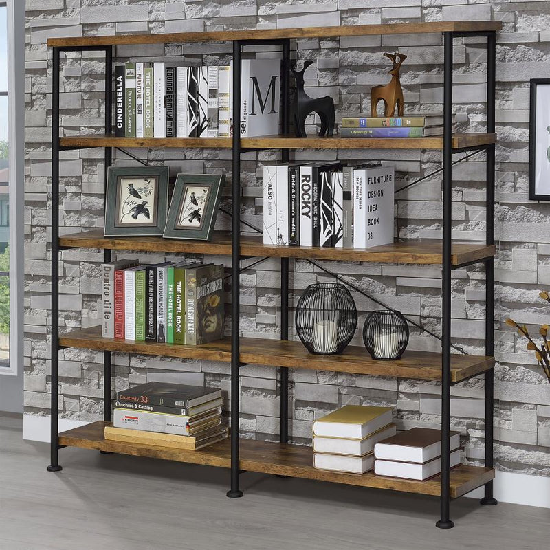 Analiese Farmhouse Double Bookshelf by Relani Family Furniture
