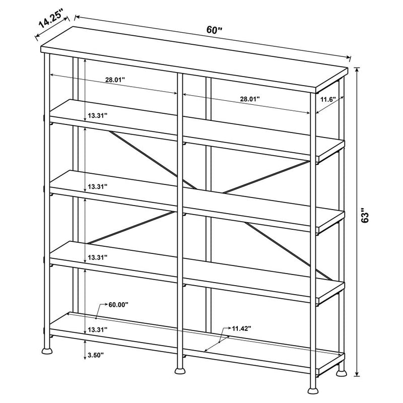 Analiese Farmhouse Double Bookshelf by Relani Family Furniture