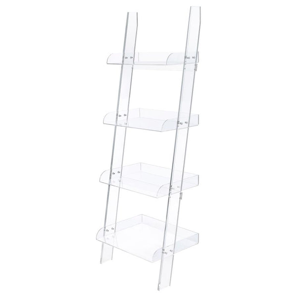 The Lucent 4-Tier Acrylic Ladder Shelf by James Gareth Designs