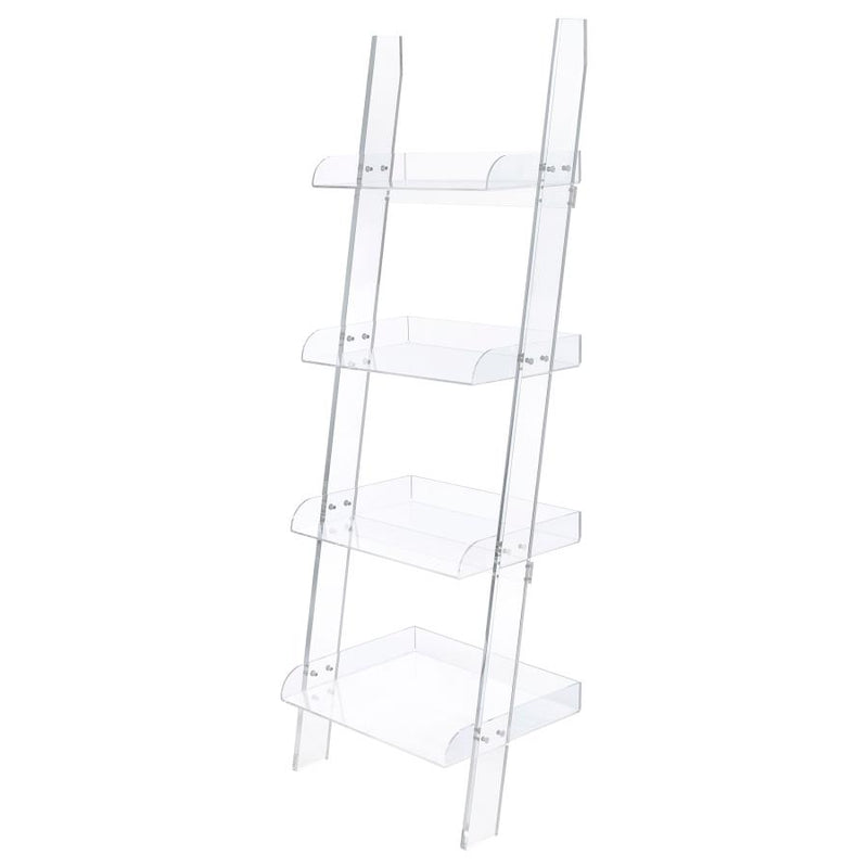 The Lucent 4-Tier Acrylic Ladder Shelf by James Gareth Designs