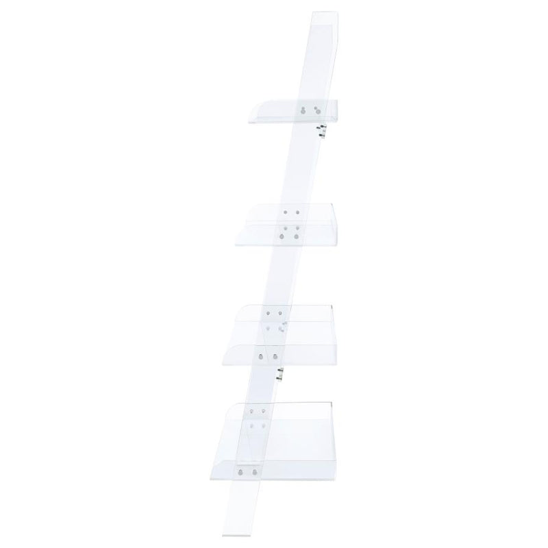 The Lucent 4-Tier Acrylic Ladder Shelf by James Gareth Designs