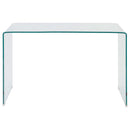 The Ripley Clear Glass Writing Desk by SOHO Furnishings