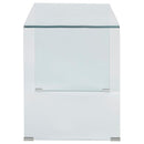 The Ripley Clear Glass Writing Desk by SOHO Furnishings