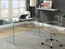 The Ripley Clear Glass Writing Desk by SOHO Furnishings