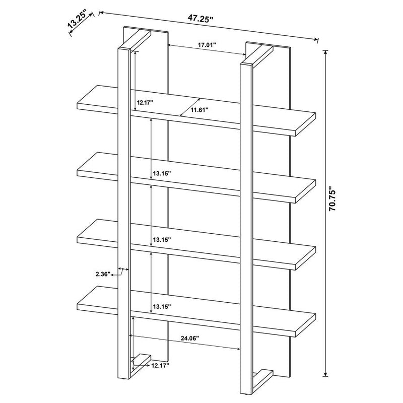 The Elston Modern 4-Shelf Bookcase by Clayson Design