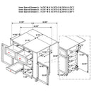 The Harrow Farmhouse Mobile Kitchen Cart by Relani Family Furniture