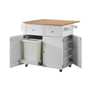 The Harrow Farmhouse Mobile Kitchen Cart by Relani Family Furniture