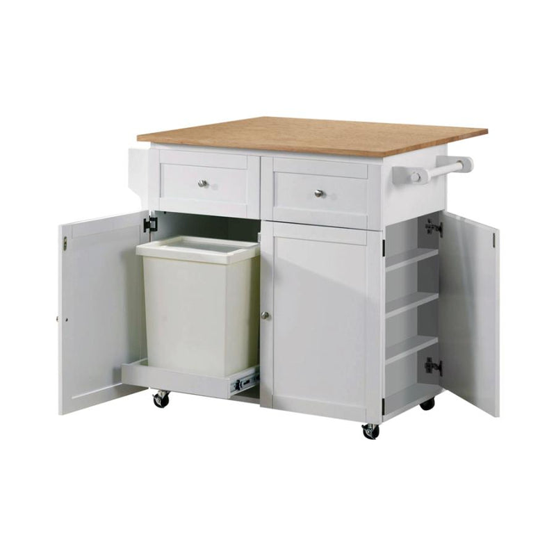 The Harrow Farmhouse Mobile Kitchen Cart by Relani Family Furniture