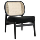 The Elira Cane Back Lounge Chair by Clayson Design