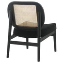 The Elira Cane Back Lounge Chair by Clayson Design
